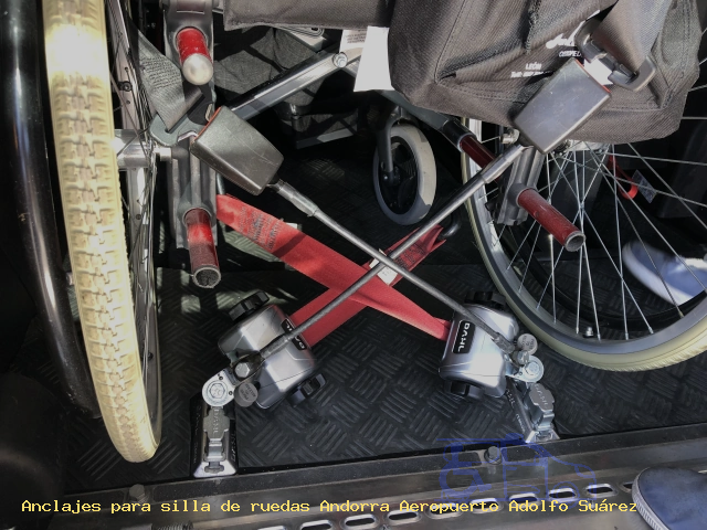 Sujección de silla de ruedas Andorra Aeropuerto Adolfo Suárez